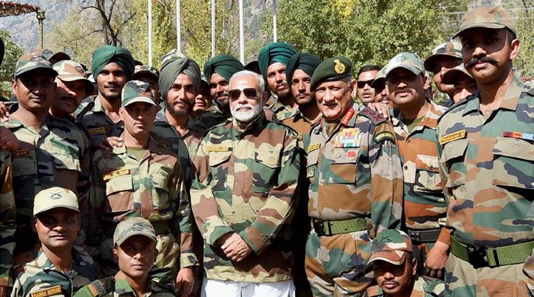 Pm Narendra Modi Celebrates Diwali With Troops In Gurez India News The Indian Express