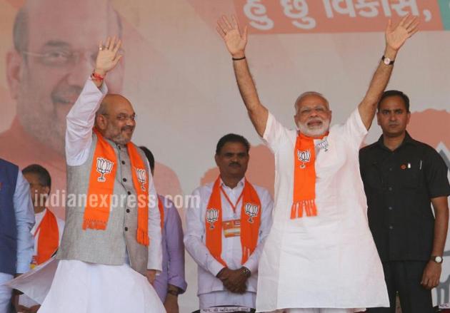 PM Modi, Amit Shah hold mega rally in Gujarat: See photos | India News ...