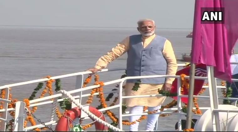 Narendra Modi, Modi in Gujarat, PM Narendra Modi in Gujarat live updates, Ghogha-Dahej ferry service, Gujarat elections, Vadodara, Bhavnagar, ro-ro ferry service, Modi Gujarat live, indian express