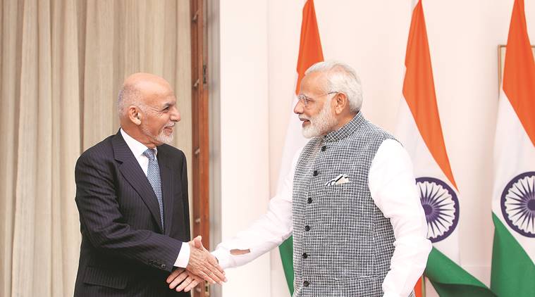 India Afghanistan relations, India's aid to Afghanistan, Narendra Modi meeting with Ashraf Ghani, Ashraf Ghani, Ashraf Ghani visit to India, Modi Ghani meeting, Afghanistan security concerns, indian express news  