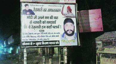 Narendra Modi, Narendra Modi hoardings, Narendra Modi posters, Kim Jong-un, Kanpur, hoardings, lucknow hoardings, kanpur hoardings, posters, india news, indian express news