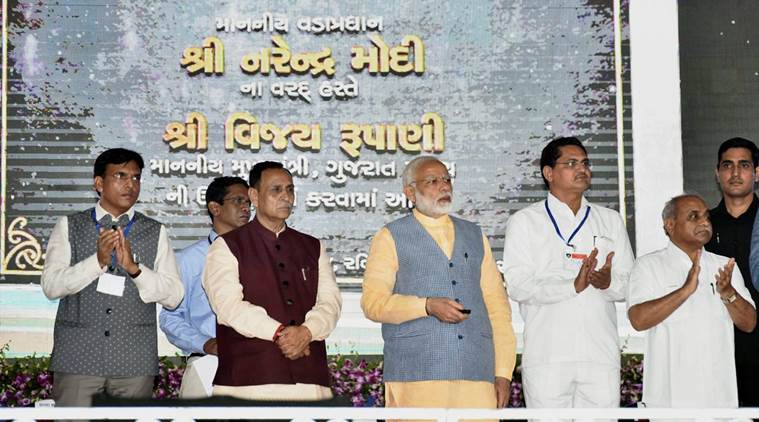 Narendra Modi, Modi in Gujarat, PM Narendra Modi in Gujarat, Modi Vadodara, Modi Gujarat visit, Gujarat elections, Vadodara, Bhavnagar, ro-ro ferry service, Modi Gujarat, indian express