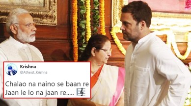 narendra modi, rahul gandhi, modi rahul photo viral, modi photo funny twitter captions, modi rahul latest news, narendra modi rahul gandhi funny photo viral funny, indian express, indian express news