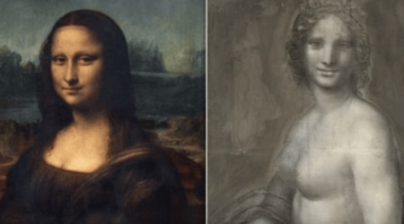 Mona Lisa nude painting, Mona Lisa nude charcoal sketch, Mona Lisa charcoal sketch, Mona Lisa, Mona Lisa painting, Leonardo da Vinci, French government, Chantilly museum, Leonardo, da Vinci, art, painting, famous paintings, Indian express, Indian express news