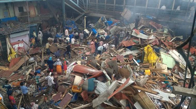 mumbai fire, fire in mumbai, garib nagar fire, bandra fire, behrampada, mumbai, fire accident, latest news, indian express