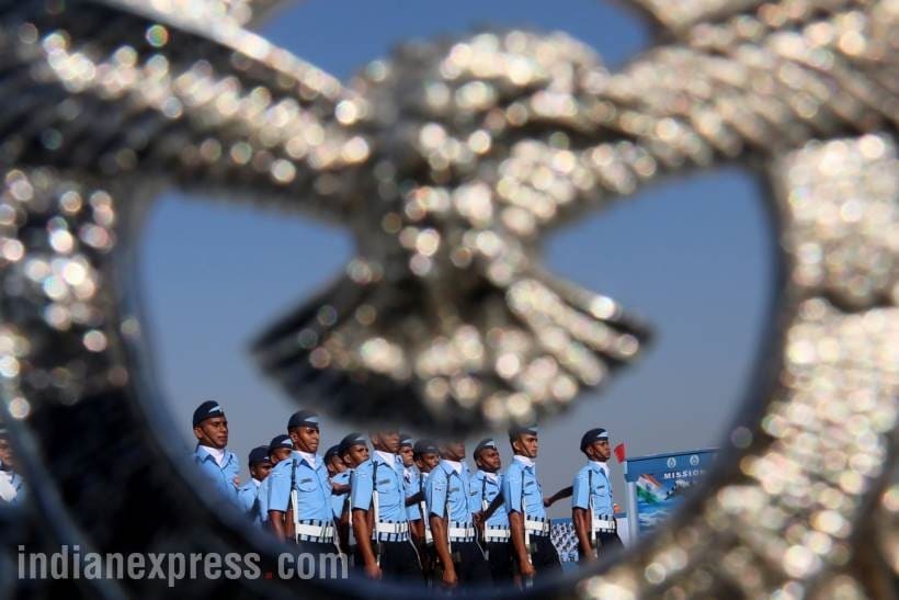 Air force Day, Air Force day rehearsal Photos, Air Force Day Photos, Air Force Rehearsals, Indian Air Force, Indian Air Force Day, Air Force Day celebrations, Air Force Photos, Indian Express