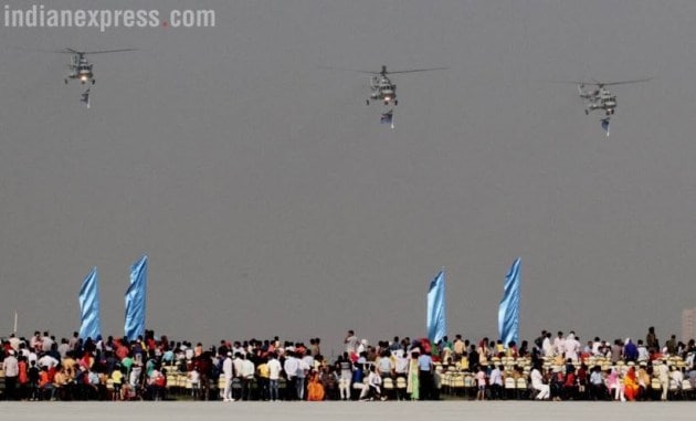 Air force Day, Air Force day rehearsal Photos, Air Force Day Photos, Air Force Rehearsals, Indian Air Force, Indian Air Force Day, Air Force Day celebrations, Air Force Photos, Indian Express