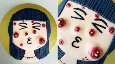 sengetøj centeret Krudt VIDEO: Yikes! You can POP the PIMPLE on this cake that took Instagram by  storm | Trending News - The Indian Express