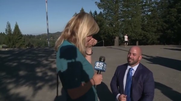 wedding proposal, videos of wedding proposals, journalists gets proposed on tv, sweet wedding porposals, indian express, indian express news