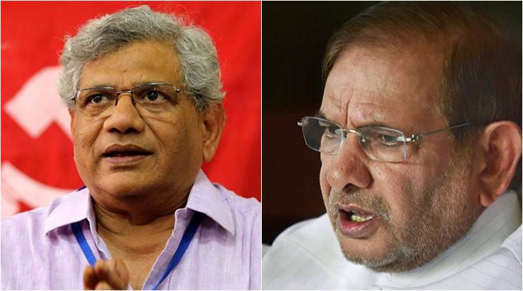  JD(U) leader Sharad Yadav, Sitaram Yechury, opposition Parties and BJP, BJP news, opposition parties in India, India news Political news, latest news, India news 