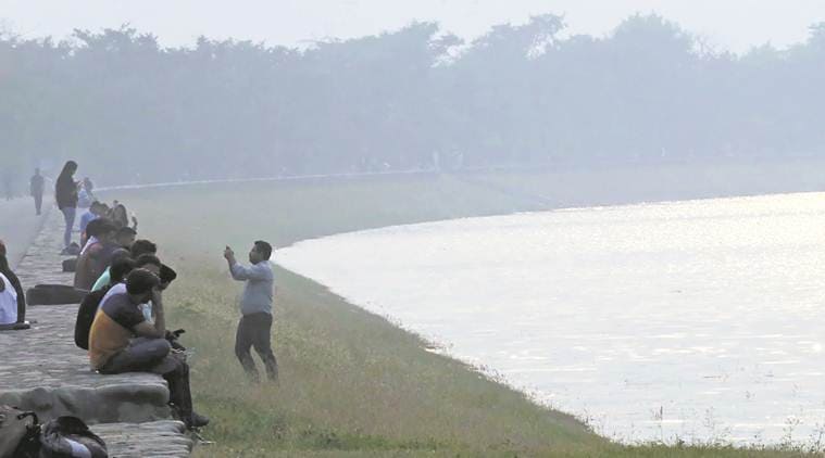 Chandigarh air, sukhna lake, chandigarh weather forecast, chandigarh weather, chandigarh news, indian express news