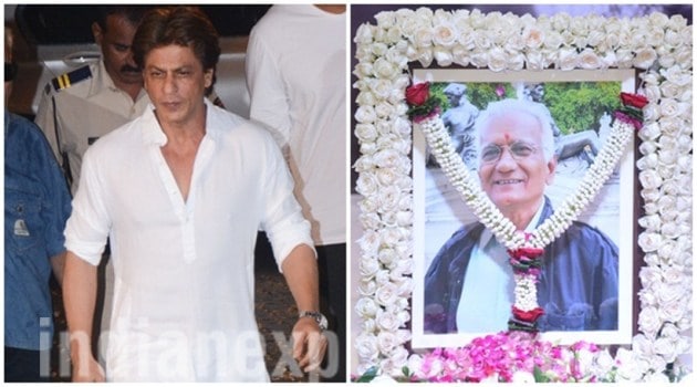 Shah Rukh Khan, Shah Rukh Khan kundan shah, srk, Kundan Shah, Kundan Shah dead, Kundan Shah's prayer meet, Kundan Shah prayer meet photos