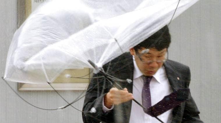 Typhoon Saola brings heavy rain in southern Japan