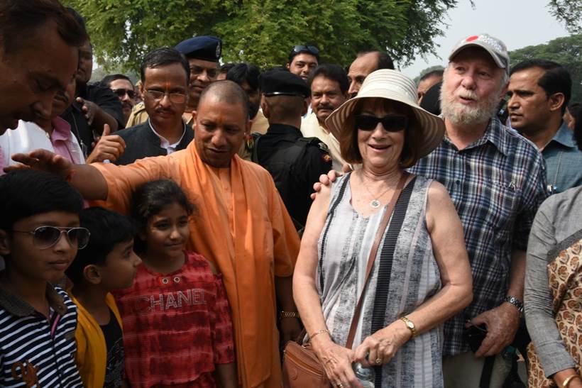 yogi adityanath photos, taj mahal photos, adityanath taj mahal photos, adityanath taj mahal pics, yogi in taj mahal, taj mahal controversy, yogi adityanath images, up cm, agra, adityanath in agra images, adityanath agra visit pics, yogi agra pictures, indian express