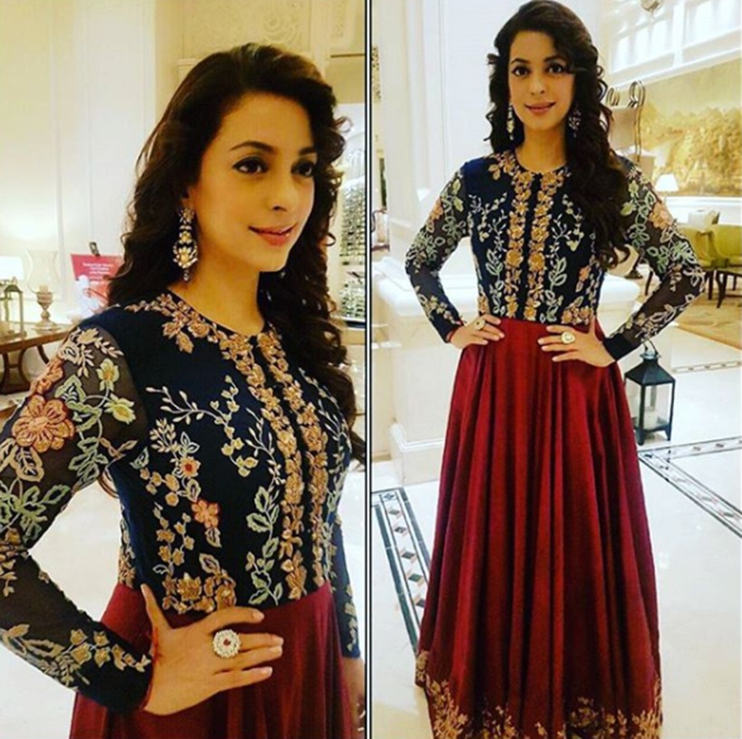 Juhi Chawla, Juhi Chawla latest photos, Juhi Chawla birthday, Juhi Chawla movies, Juhi Chawla ethnic looks, Juhi Chawla style evolution, Juhi Chawla amir khan movies, Juhi Chawla rishi kapoor movies, indian express, indian express news