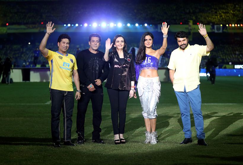 isl 2017-18, indian super league, salman khan, katrina kaif, isl opening ceremony, kerala blasters, atk, indian express
