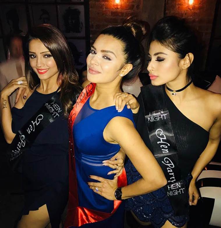 Bride-to-be Aashka Goradia’s ‘unforgettable night’ with Mouni Roy ...