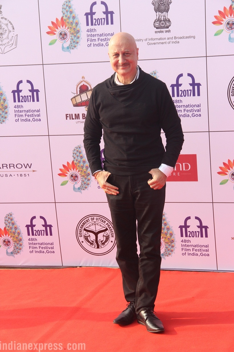 Anupam Kher attended IFFI 2017.