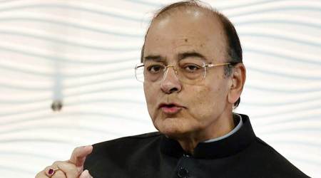New Delhi: Finance Minister Arun Jaitley speaks during the Hindustan Times Leadership Summit in New Delhi, on Thursday. PTI Photo by Manvender Vashist (PTI11_30_2017_000051A)