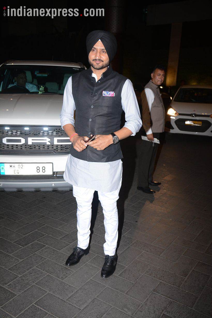 Harbhajan Singh at Zaheer Khan cocktail