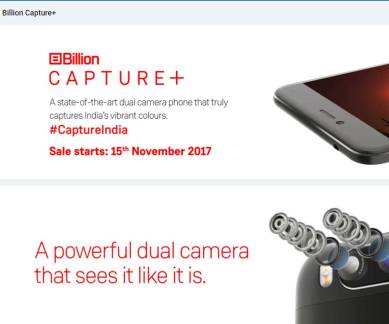 Flipkart, Flipkart Billion Capture Plus smartphone, Flipkart Billion Capture Plus, Flipkart mobile, Flipkart Billion Capture mobile price, Flipkart Billion phone features, Flipkart Billion Plus phone price