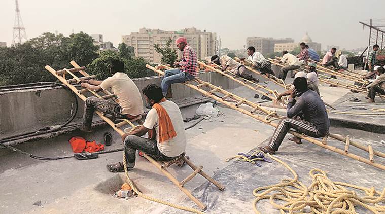 Yogi Adityanath, UP CM, UP Secretariat, Saffron, Kesariya, Bhagwa, UP News, BJP, RSS, India News, Indian Express