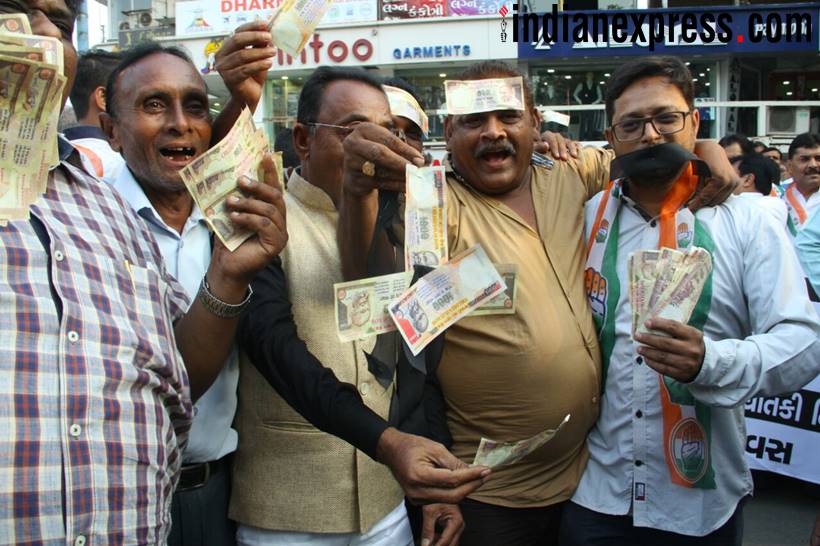 demonetisation anniversary, demonetisation, anti black money day, November 8, note ban, note bandi, PM Narendra Modi, noteban anniversary, demonetisation, demonetisation india, BJP, Congress, arun jaitley, manmohan singh, indian economy, india news, indian express