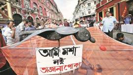 dengue, dengue in kolkata, calcutta university, Calcutta University students, CU students protest, dengue protests, kolkata news,