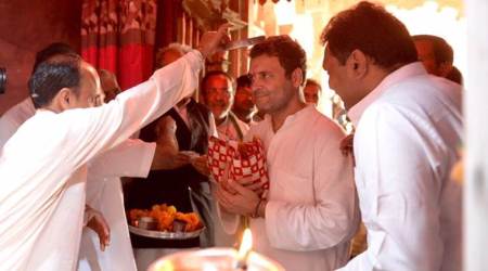 Rahul Gandhi, Gujarat Election, Congress, Lord Shiva, Rahul Gandhi temple visit, Navsrajan Yatra, Gujarat Congress, Amit Shah, Narendra Modi, BJP, Assembly election, Gujarat, India News, Indian Express