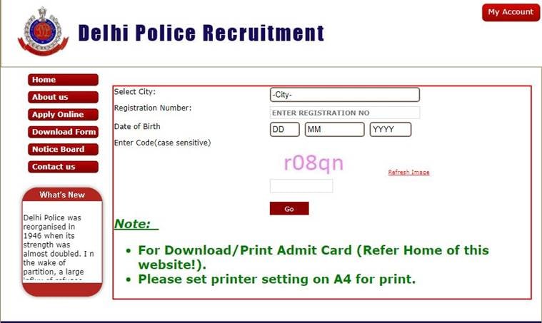 Delhi Police constable exam: Download admit card at ssc.nic.in 