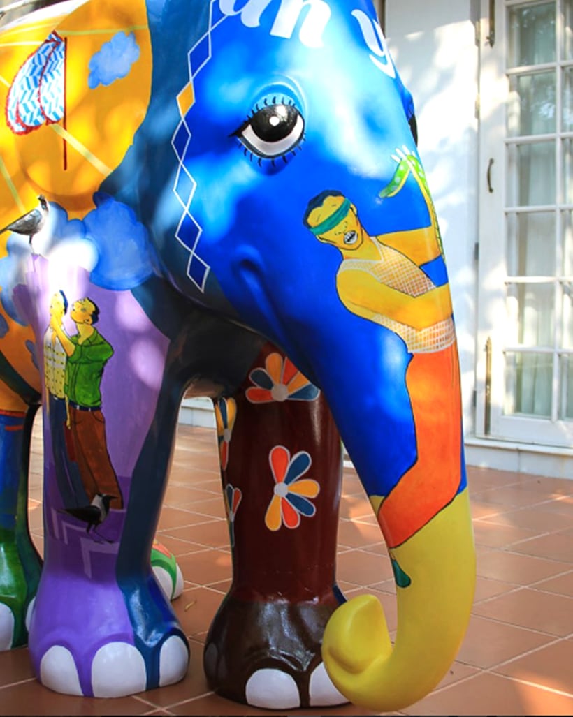 elephant parade photos, mumbai elephant parade images, Elephant Parade India, Pichvai art images, indian elephant art pics