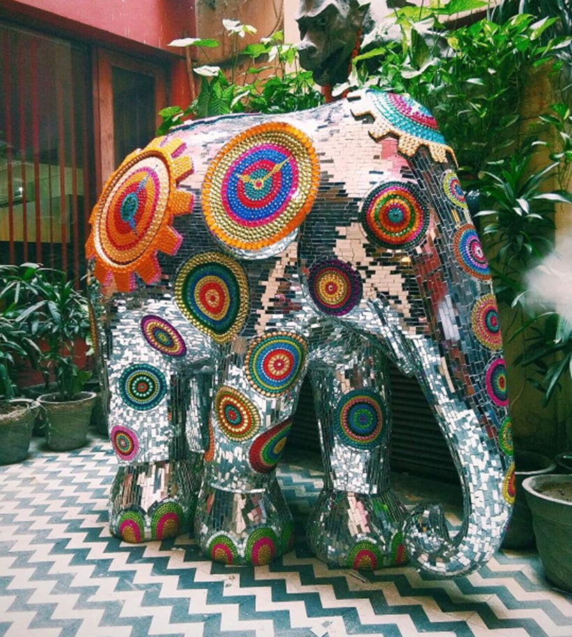 elephant parade photos, mumbai elephant parade images, Elephant Parade India, Pichvai art images, indian elephant art pics