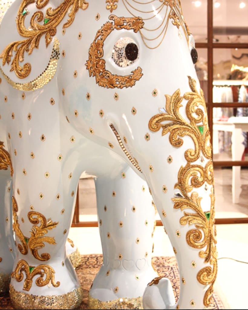 elephant parade photos, mumbai elephant parade images, Elephant Parade India, Pichvai art images, indian elephant art pics