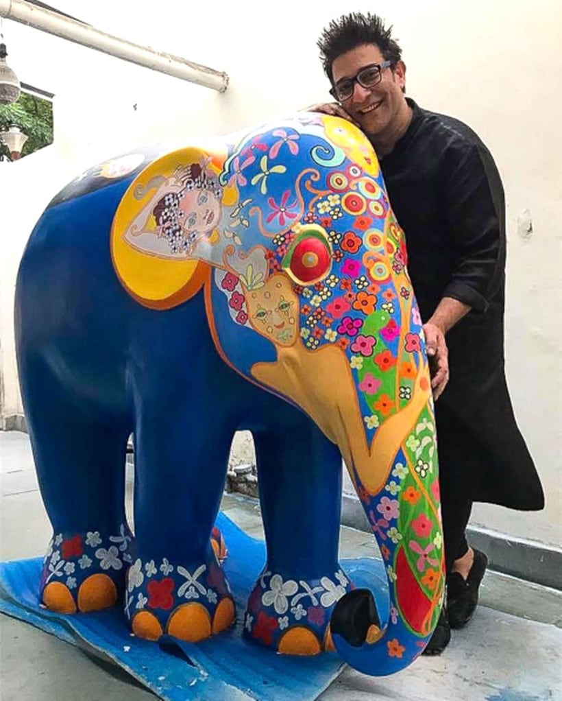 elephant parade photos, mumbai elephant parade images, Elephant Parade India, Pichvai art images, indian elephant art pics