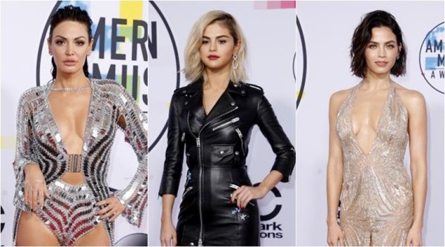 Demi Lovato, Selena Gomez, Heidi Klum, Lily Singh, American Music Awards 2017 Red Carpet, AMA, celeb fashion, Indian express, Indian express news