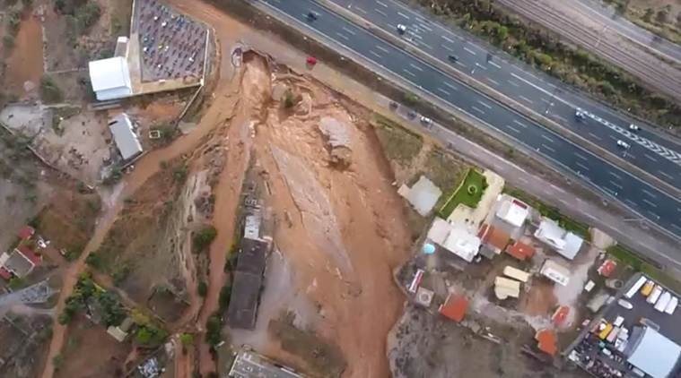 Greece, greece floods, greek flash floods, flash floods in greece, world news, indian express news,