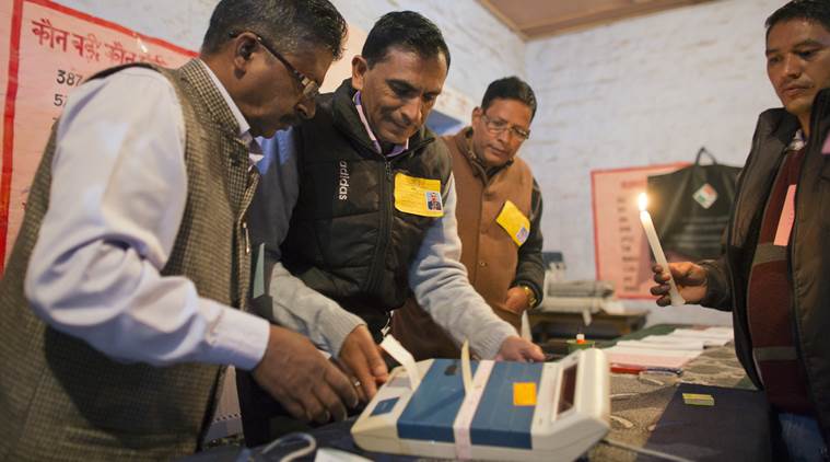 Himachal Pradesh Assembly Elections 2017, Virbhadra Singh, BJP, Prem Kumar Dhumal, Congress, Himachal Pradesh voting, VVPAT machines, India news, Indian Express