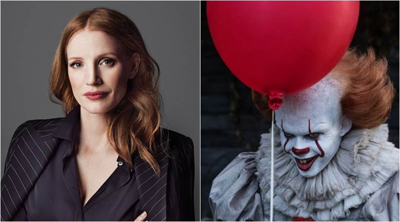 Jessica Chastain, it film, Jessica Chastain it film, andy Muschietti, barbara Muschietti
