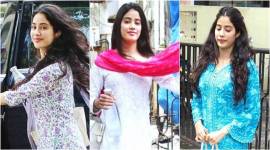 jhanvi kapoor, jhanvi kapoor fashion, jhanvi kapoor latest photos, sridevi, sridevi jhanvi latest photos, sara ali khan, jhanvi kapoor in salwar, jhanvi kapoor in white, indian express, indian express news