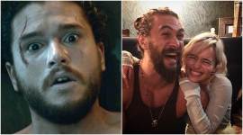 jon snow, emilia clarke, game of thrones, khal drogo, jason momoa