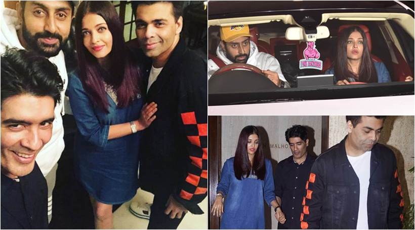 aishwarya rai bachchan, abhishek bachchan, karan johar, manish malhotra, aishwarya abhishek