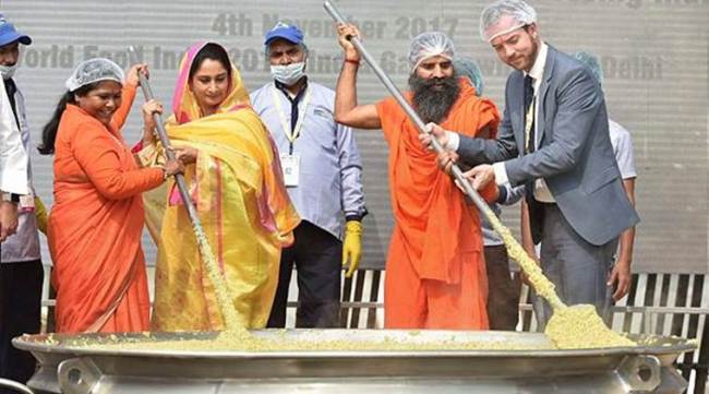 khichdi, khichdi world record, Guinness world record, khichdi guinness record, Baba Ramdev, Ramdev on khichdi, World India Food event, Sadhvi Niranjan Jyoti, Harsimrat Badal, benefits of khichdi