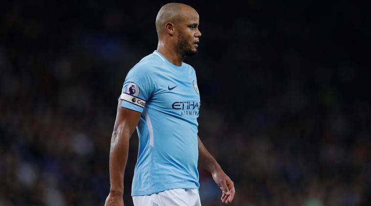 manchester city captain vincent kompany in match