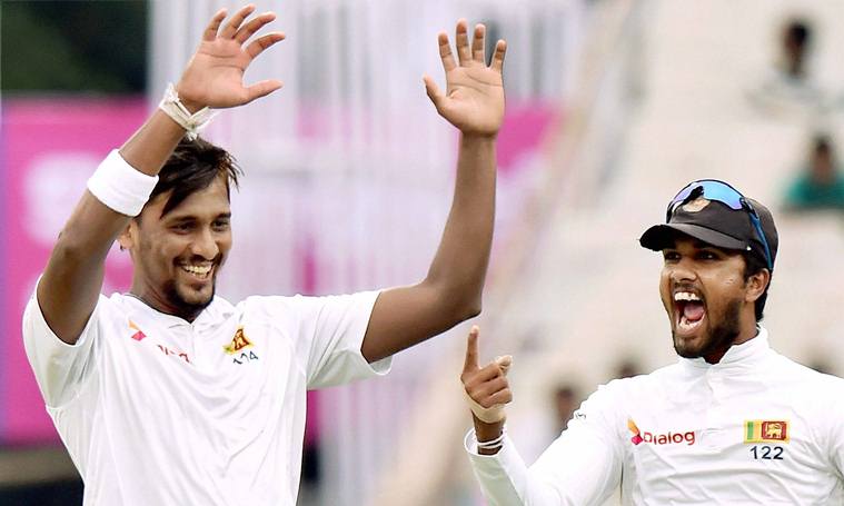 Suranga Lakmal during India vs Sri Lanka