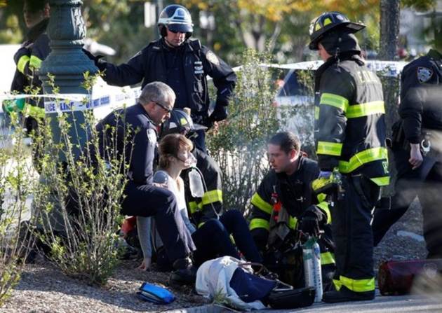 manhattan terror attack, mnhattan attack photos, new york terror attacks, manhattan truck attacks, us terror attack, new york van crash, us shooting, world news, indian express