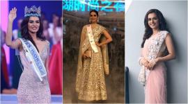 Manushi Chhillar, miss world 2017, Manushi Chhillar miss world world, Manushi Chhillar photos, Manushi Chhillar images, Manushi Chhillar style, Manushi Chhillar indian designers, Manushi Chhillar miss world dress, manish malhotra, falguni shane peacock, abu jani sandeep khosla, gauri nainika, fashion news, miss world news, indian express