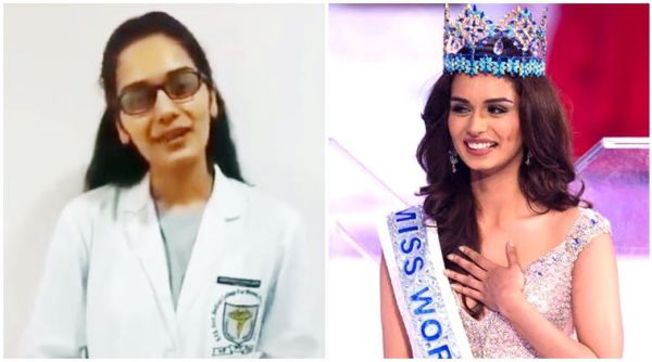 manushi chhillar, miss world 2017, manushi chhillar aipmt video, aipmt exam manushi chhillar, manushi chhillar mbbs student, manushi chhillar miss world 2017 medical student, indian express, indian express news