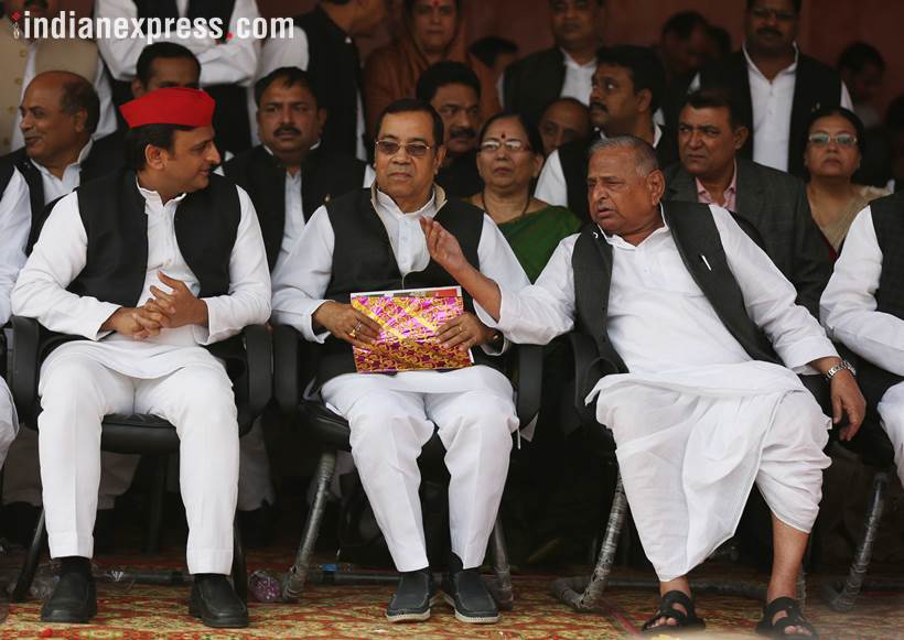 Mulayam singh yadav, Mulayam singh yadav birthday, Akhilesh Yadav, samajwadi party, Sp chief, Uttar Pradesh, BJP, Mulayam singh birthday photos, birthday celebration pics, india news, Indian epxress photos