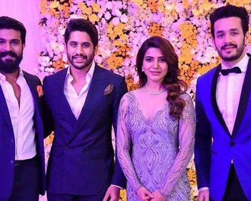 ram charan, samantha ruth prabhu, naga chaitanya, chaysam reception, rangasthalam