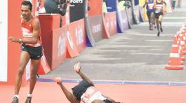 Delhi Half Marathon 2017 Nitendra Rawat, Delhi Half marathon, Nitendra Rawat India, Almaz Ayana, Birhanu Legese, L Suriya, sports news, Indian Express